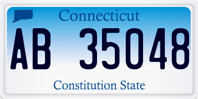 CT license plate AB35048