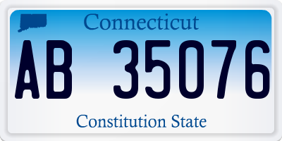 CT license plate AB35076
