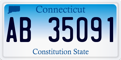 CT license plate AB35091