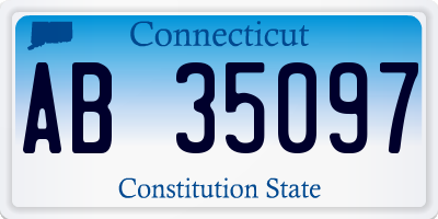 CT license plate AB35097