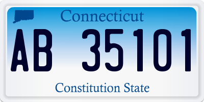 CT license plate AB35101