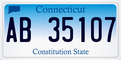 CT license plate AB35107