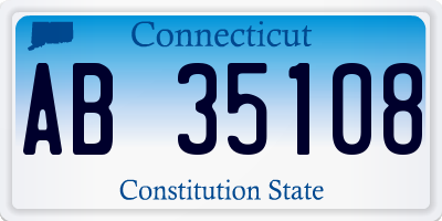 CT license plate AB35108