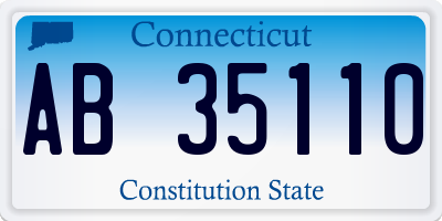 CT license plate AB35110