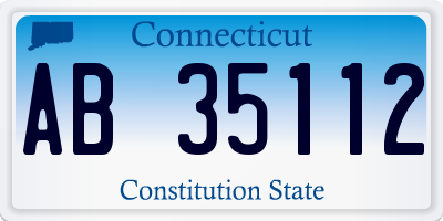 CT license plate AB35112