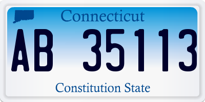 CT license plate AB35113