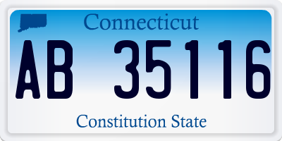 CT license plate AB35116