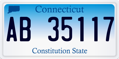 CT license plate AB35117