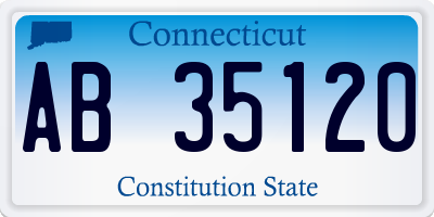 CT license plate AB35120