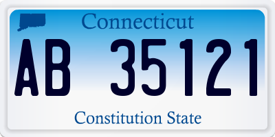 CT license plate AB35121