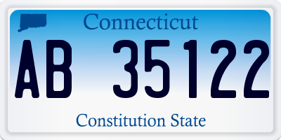 CT license plate AB35122