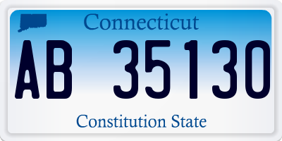 CT license plate AB35130