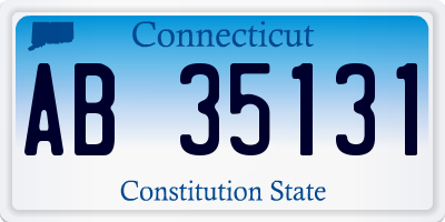 CT license plate AB35131