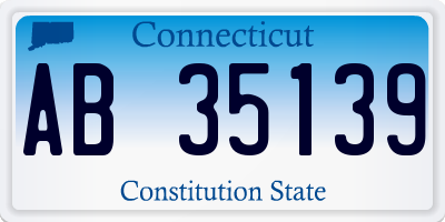 CT license plate AB35139