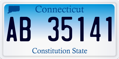 CT license plate AB35141