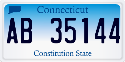 CT license plate AB35144