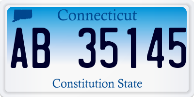 CT license plate AB35145