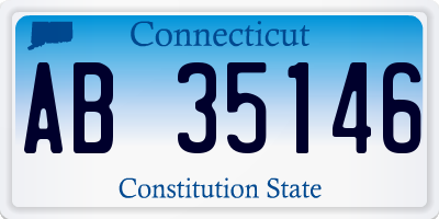 CT license plate AB35146