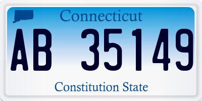 CT license plate AB35149