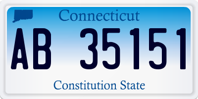 CT license plate AB35151