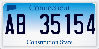 CT license plate AB35154