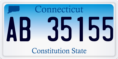 CT license plate AB35155