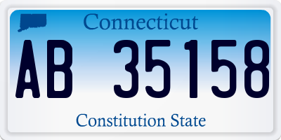 CT license plate AB35158