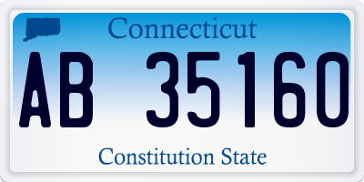 CT license plate AB35160