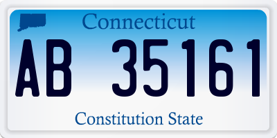 CT license plate AB35161