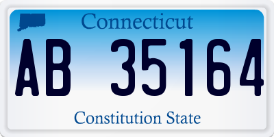 CT license plate AB35164