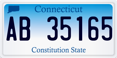 CT license plate AB35165