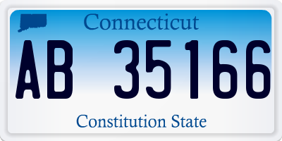 CT license plate AB35166