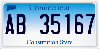 CT license plate AB35167