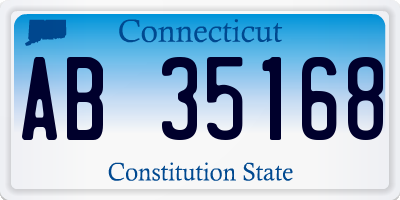 CT license plate AB35168