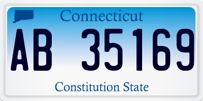 CT license plate AB35169