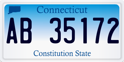 CT license plate AB35172