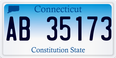 CT license plate AB35173