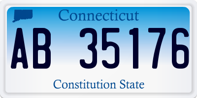 CT license plate AB35176