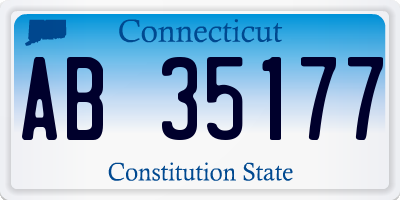 CT license plate AB35177