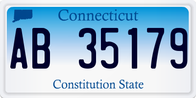 CT license plate AB35179