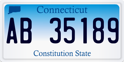 CT license plate AB35189