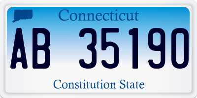 CT license plate AB35190