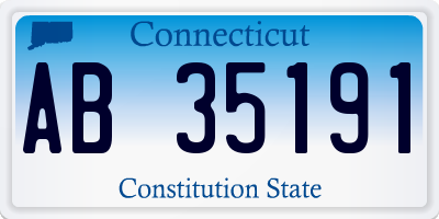 CT license plate AB35191