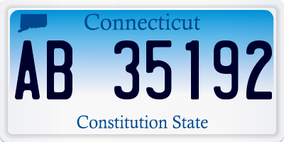 CT license plate AB35192