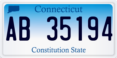 CT license plate AB35194