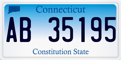 CT license plate AB35195