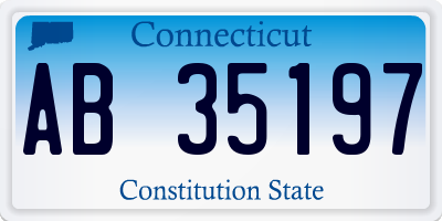 CT license plate AB35197