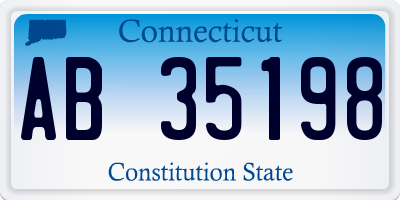 CT license plate AB35198