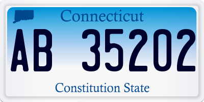 CT license plate AB35202