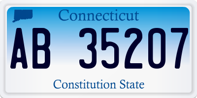 CT license plate AB35207